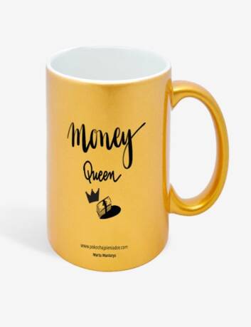 Kubek Złoty Brokat – Money Queen